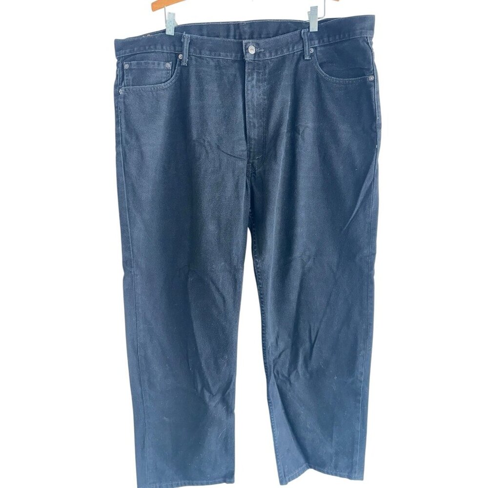 Levis 550 Relaxed Fit Jeans 46 X 30 Black Denim Straight Leg Western Cowboy